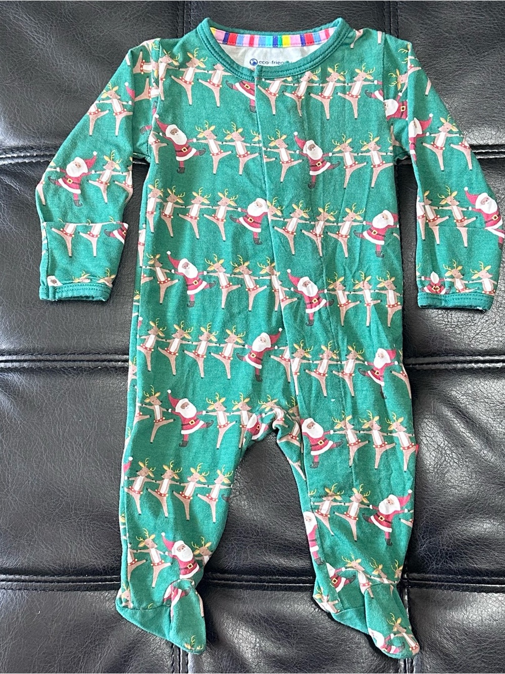 Newborn Magnetic Me bamboo Christmas sleeper in Christmas Can Can design